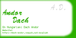 andor dach business card